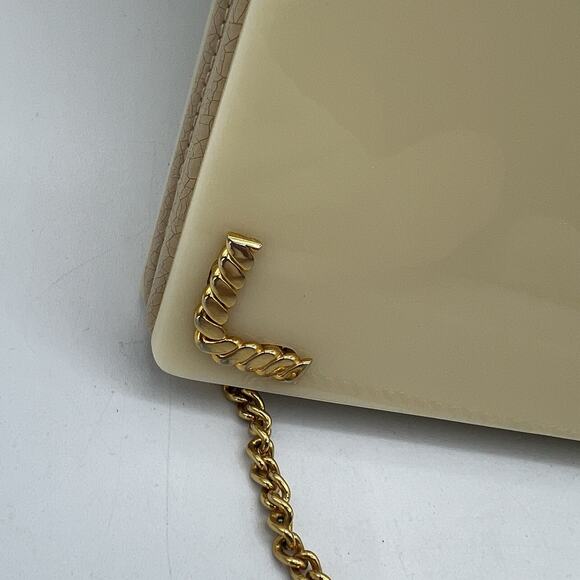 Vintage Meyers Cream Ivory Lucite Clutch Purse Gold Chain 9.25" 1970s - Picture 4 of 9